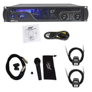 Peavey IPR2 5000 5,050 Watt Lightweight Power Amplifier+Mic+2   Cables