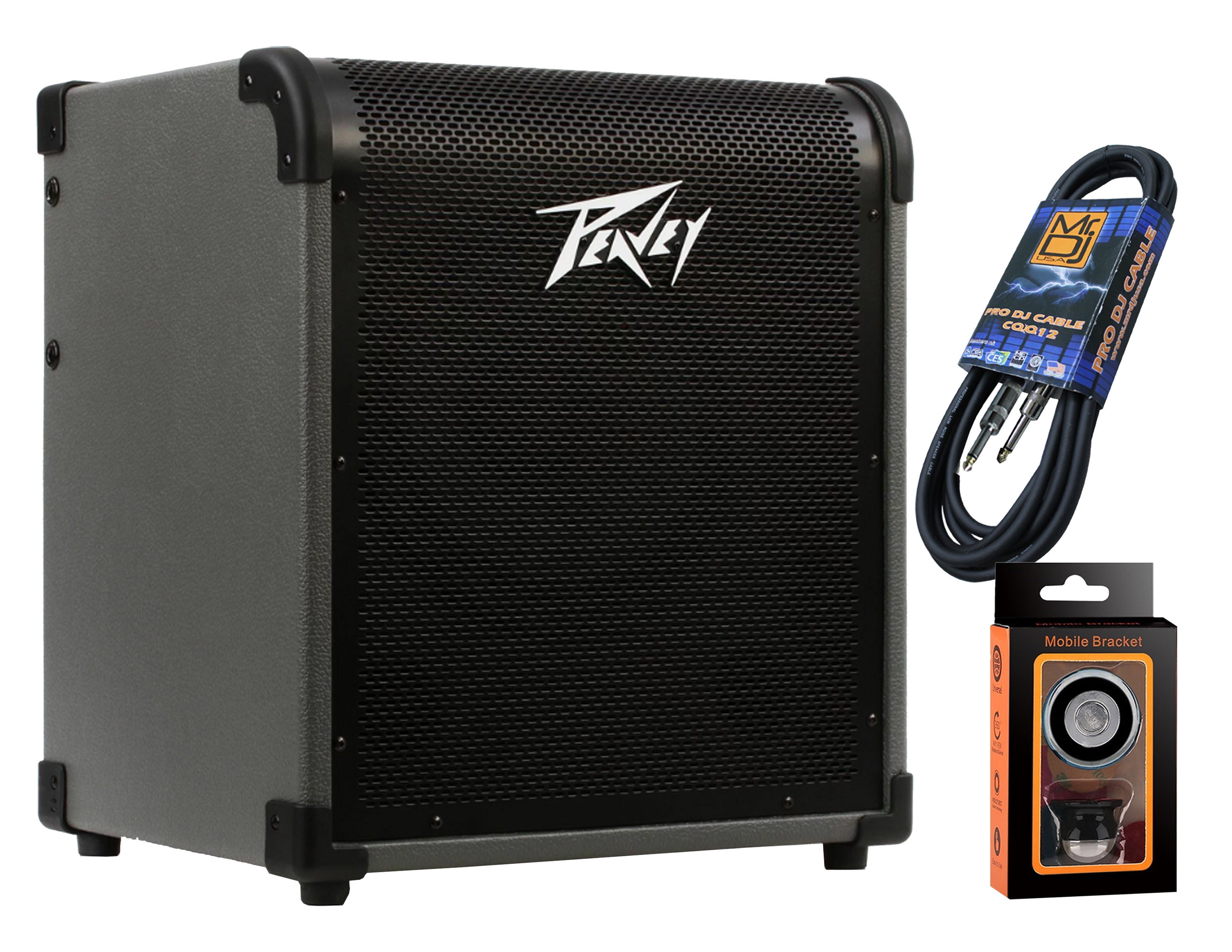 Peavey MAX100 1x10" 100-watt Bass Combo Amp+ Free Mr Dj Instrument Cable+Phone Holder
