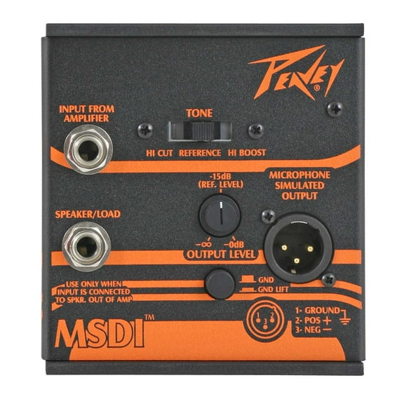 Peavey MSDI Microphone Simulated Direct Interface W/ Tone Selector 572690 New
