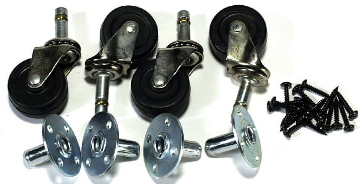 Peavey 4.3" Black and Silver Swivel Caster Set