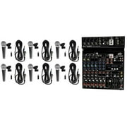 Peavey PV 10 AT 10 Channel Compact Mixing Mixer Console with Bluetooth Auto-Tune pitch correction +6 Samson Mics