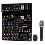 Peavey PV 10 AT 10 Channel Compact Mixing Mixer Console with Bluetooth Auto-Tune pitch correction + Blue Mic