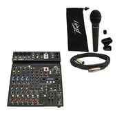 Peavey PV 10 BT 10 Channel Compact Mixing Mixer Console with Bluetooth + PVI 100 Microphone