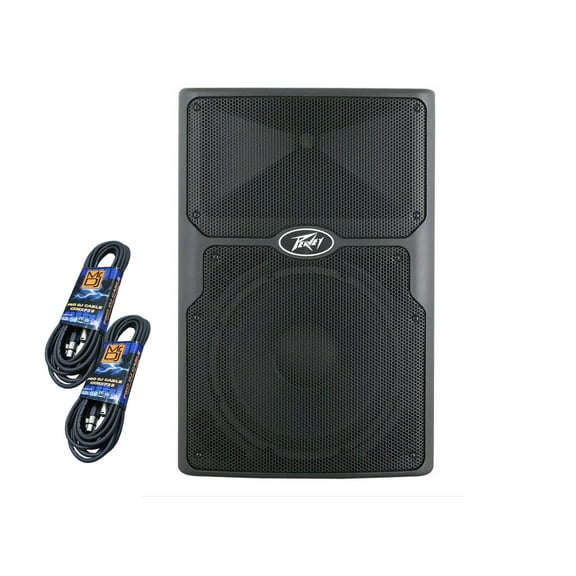 Peavey PVXP15 DSP 15 inch Powered Speaker 800W 15" Powered Speaker with 1.4" Compression Driver,+ Free Mr. Dj XLR Cables