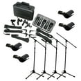 thumbnail image 1 of Peavey Pvm Dms-5 Drum 5 Piece Recording Mic Package & (4) Microphone Boom Stands, 1 of 1