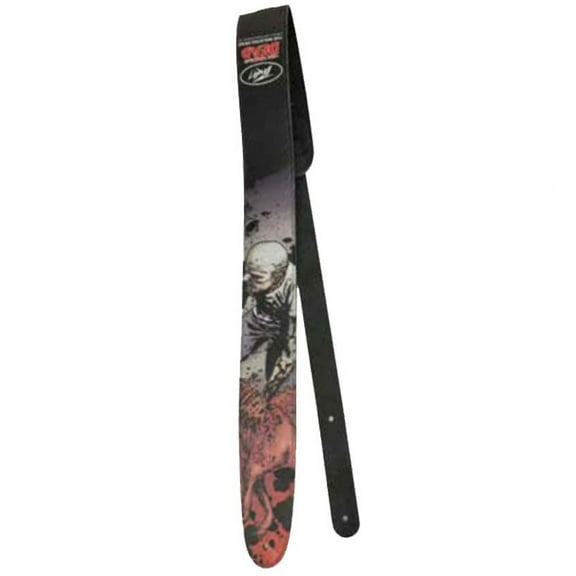 Peavey The Walking Dead - Cliff Dog 2.5" Wide Leather Electric Guitar Strap New