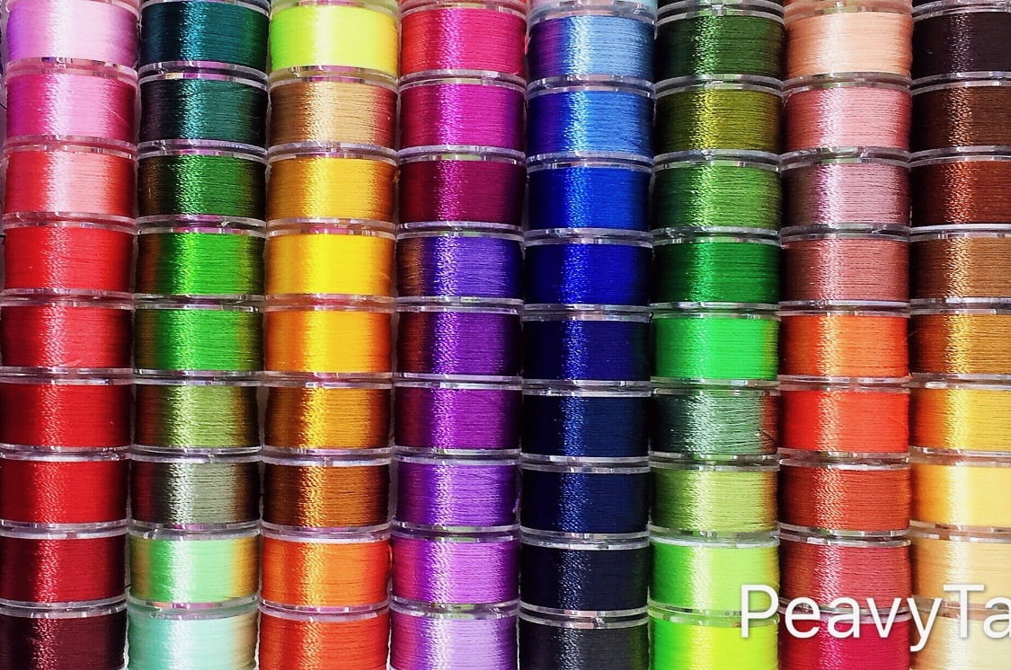 PeavyTailor 60 Colors Prewound Embroidery Bobbins 40 Wt Polyester Embroidery Machine Thread