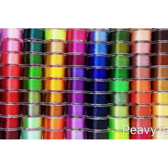 PeavyTailor 60 Colors Prewound Embroidery Bobbins 40 Wt Polyester Embroidery Machine Thread