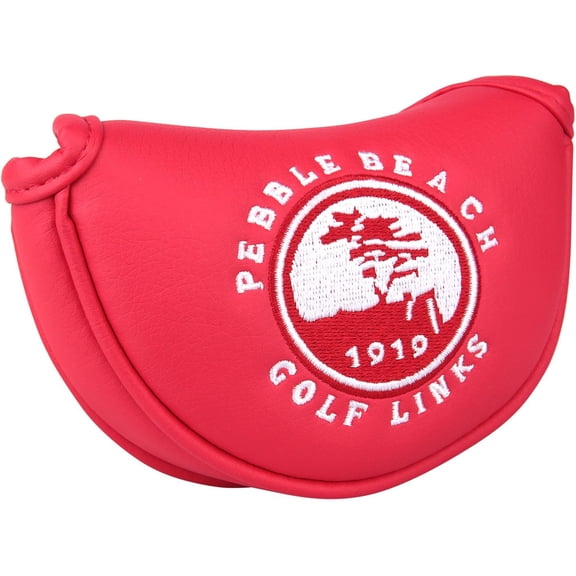 1Pc Golf Pebble Beach Magnetic Closure Small Mallet Putter Cover Fit for Scotty Cameron(Red)