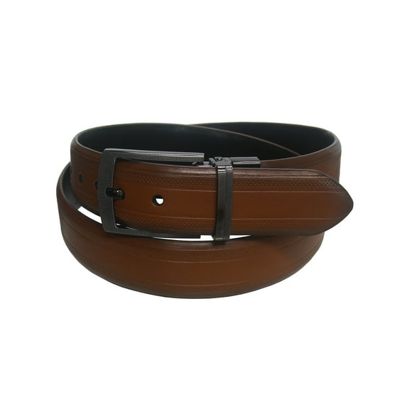 Pebble Beach Men's Stretch Fit Reversible Golf Belt, X-Large Tan/Black -