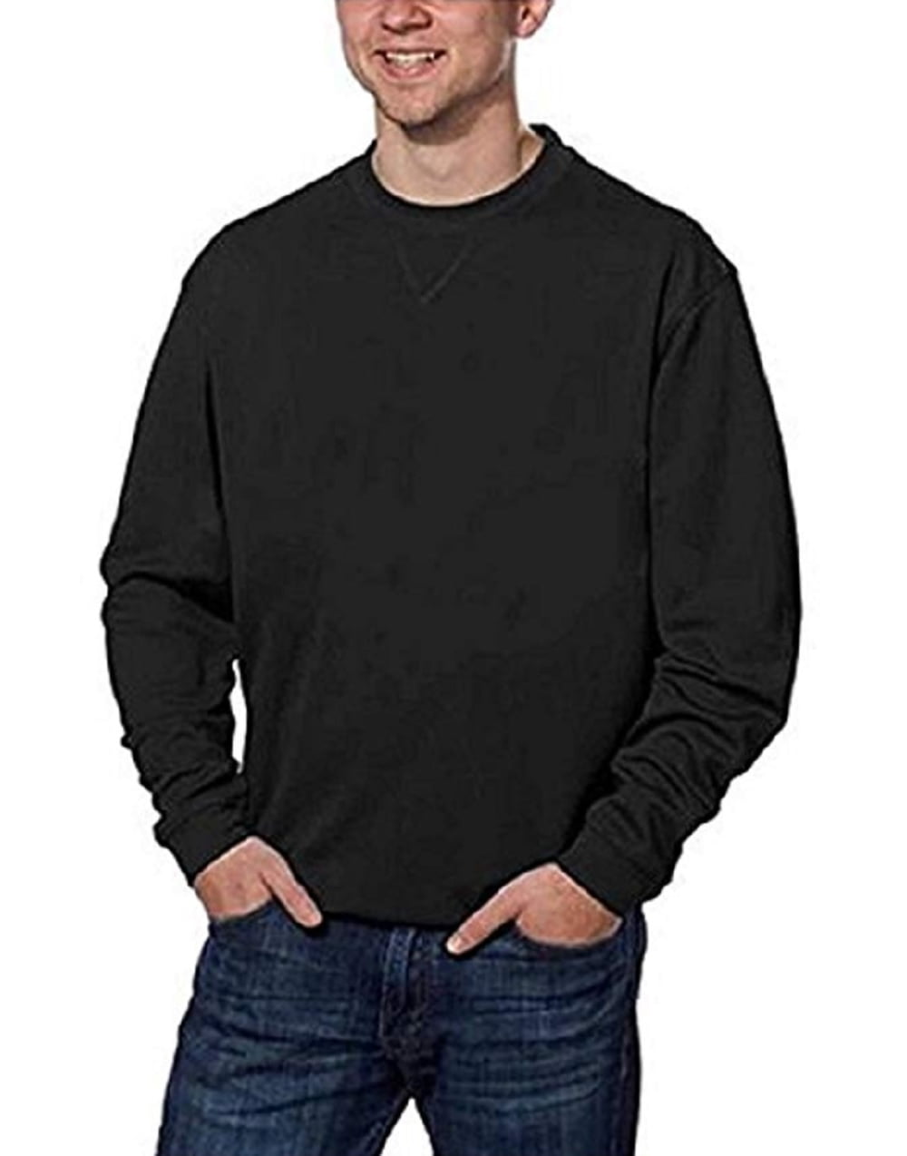 Pebble Beach Performance Mens Crew Neck Golf Pullover Black(Small