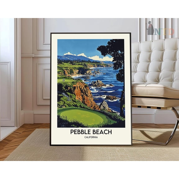 Pebble Beach Print California, Pebble Beachpebble Beach Poster, Pebble Beach Photo, 17-Mile Drive, Lone Cypress, Pebble Beach Wall Art, Modern Wall Decor, 8x12 UNFRAMED