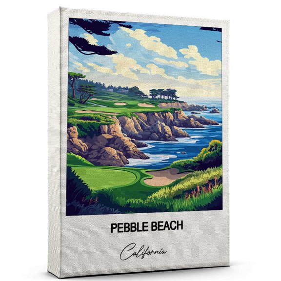 Pebble Beach Travel Wall Art California Canvas Travel Wall Decor with Timeless Appeal A Special Gift for Loved Ones