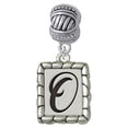 thumbnail image 1 of Pebble Border Initial - O - Large Rope with Cross Beads Charm Bead, 1 of 1