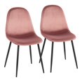 thumbnail image 1 of LumiSource Pebble Dining Chairs, Pink/Black, Set Of 2 Chairs, 1 of 8