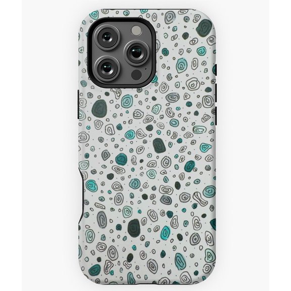 Pebble Doodle Stone Pattern Phone Case for iPhone 16 15 14 13 12 11 Pro Max