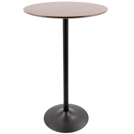 Pebble Mid-Century Modern Adjustable Dining or Bar Table in Walnut and Black, Adjustable Bar Table, Bar Height Dining Table, Round Bar Table, High Top Table, Pub Table Bar Height, Bistro Tables