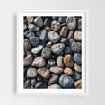 thumbnail image 1 of Pebble Mosaic - Digital Art Abstract Nature Pattern Minimalist White Framed Wall Art Print 18 x 24 inches, 1 of 1