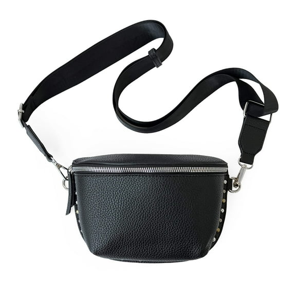 Pebble PU Shoulder Bag w/ Studs