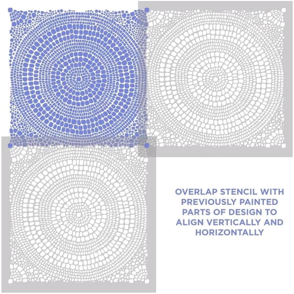 Pebble Patio Stencil Reusable Concrete Stencil for Painting Outdoor Floors, Walkways & Walls DIY Garden Decor Template for Patio Makeovers$$Tools & Hardware Other