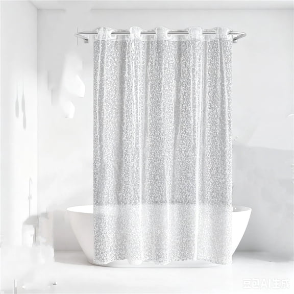 Pebble Pattern Waterproof PEVA Shower Curtain Liner With Magnets 72x72 Inch Odorless For Bathroom Hotel Spa