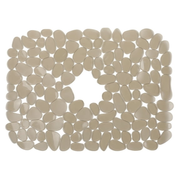 Pebble Sink Mat for Stainless Steel Sinks, Sink Protectors for Kitchen Sink, Dish Drying Mat for Dishes Rose Gold 15.7*11.8 inch