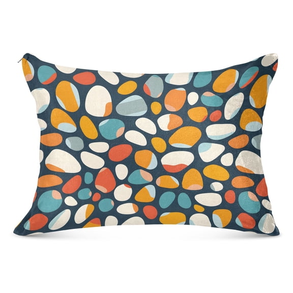 Pebble Stone Plush Pillow Cases Standard Size Ultra Soft Warm Pillowcases with Zipper 20"x26"