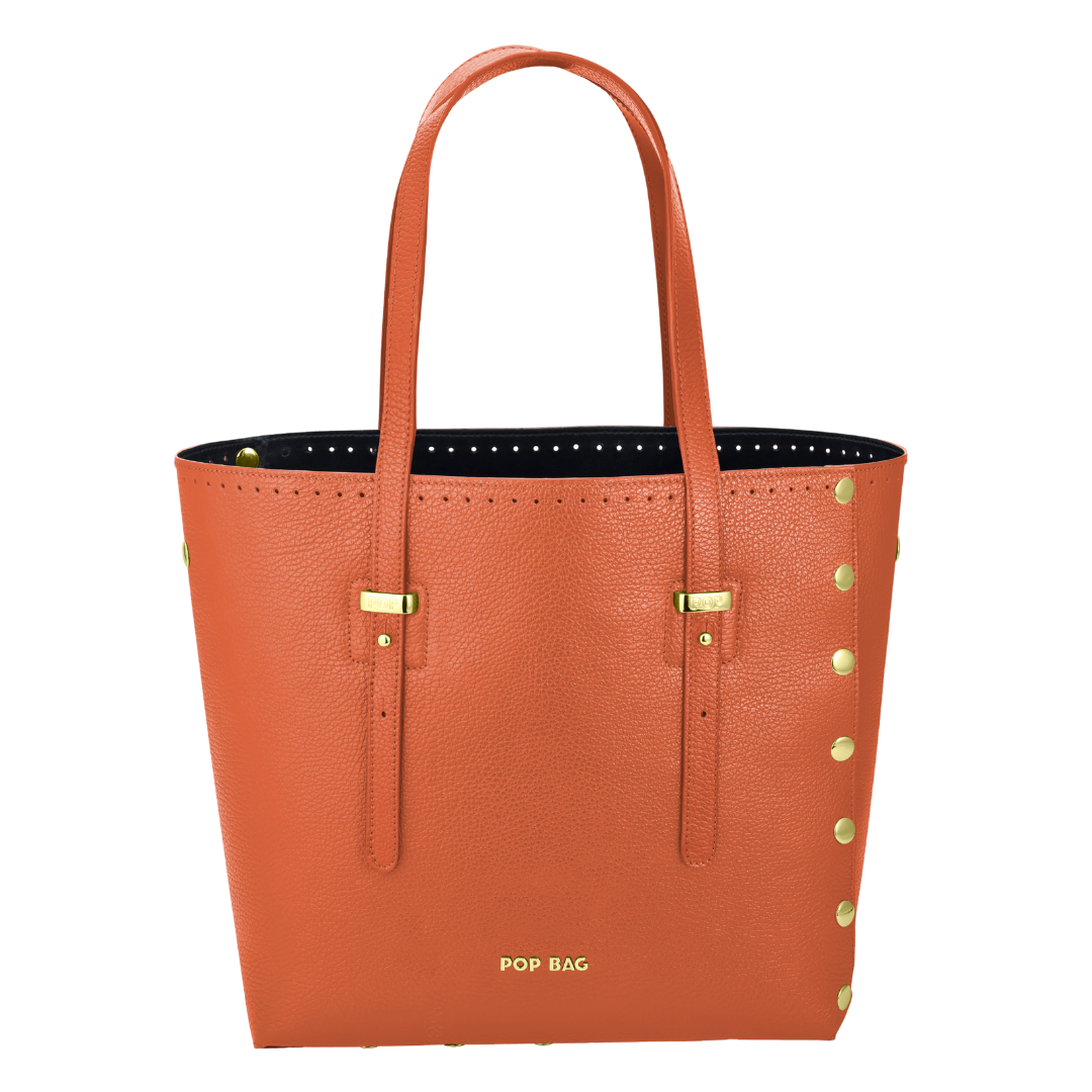 Pebbled Leather Tote Bag