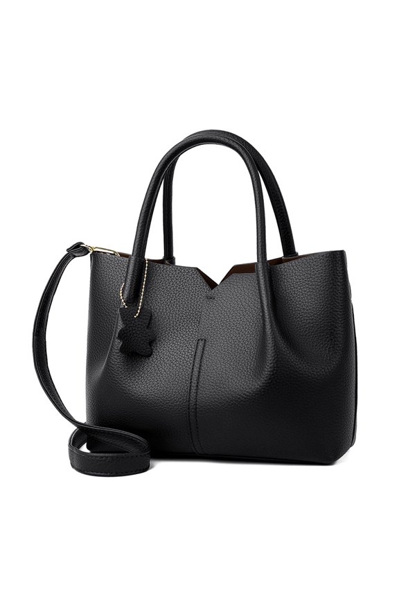 Pebbled PU Bucket Bag for Women, Removable Inner Pouch Large Capacity Shoulder Handheld Bag (11"x3.5"x7.9", 1.1lb), Cross-Border Daily Commute