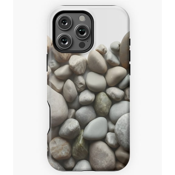 Pebbles 4 Stone Pattern Phone Case for iPhone 16 15 14 13 12 11 Pro Max