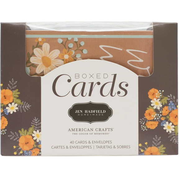 Pebbles A2 Cards W/Envelopes (4.375"X5.75") 40/Box-Jen Hadfield Simple Life