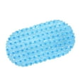 thumbnail image 1 of Pebbles Bathtub Mat Non Slip Oval Shower Mat with Suction Cups, Drain Holes, 26 x 14 Inch Plastic Bathroom Tub Mats Machine Washable, BPA, Latex Free Safety Mat for Bath Tub, Clear Blue, 1 of 6