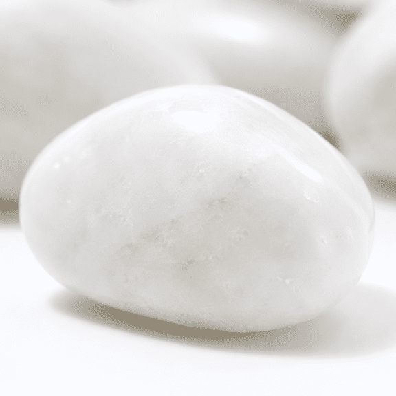 Pebbles for Indoor Plants, 2lbs White Pebbles 1-2 Inch Decorative River Rocks for Planters, High Polished Stones for Vase Filler Fish Tank Landscaping Garden
