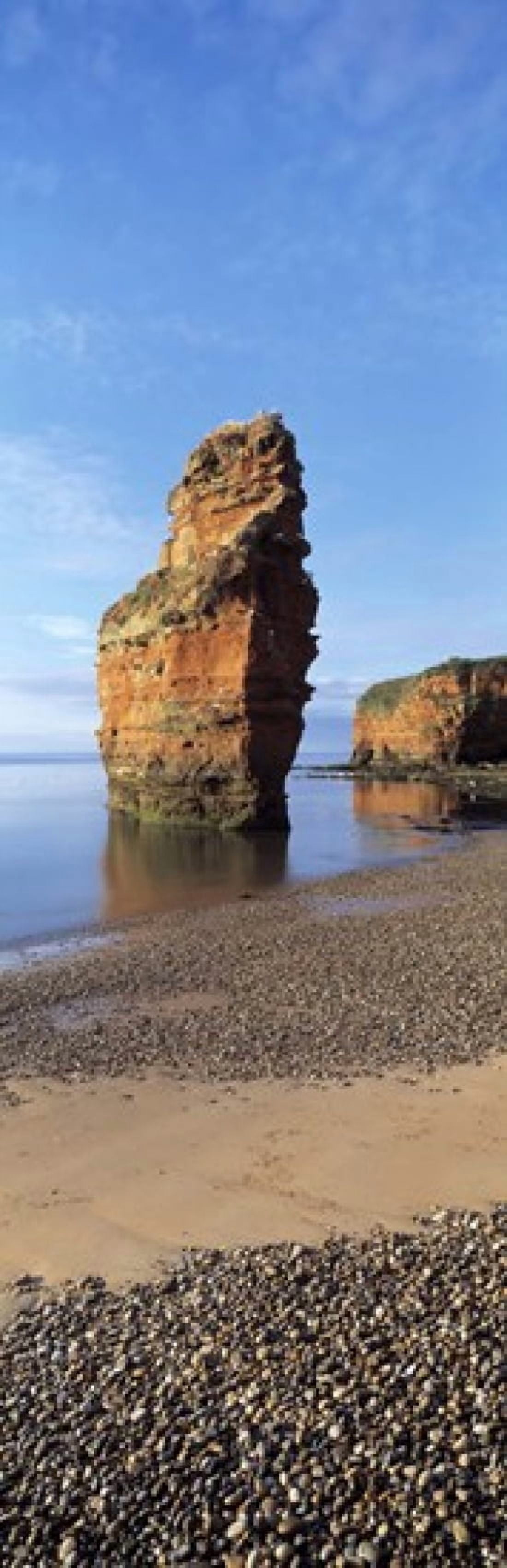 Pebbles on the beach Ladram Bay Devon England Canvas Art - Panoramic Images (36 x 12)
