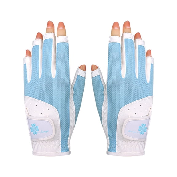 Pebbuoy 1 Pair Golf Gloves Anti-slip Silicone Breathable Touch Screen Outdoor Sports Gloves Golf Accessories