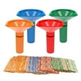 thumbnail image 1 of Pebbuoy 1 Set Coin Counter Portable Coin Sorter Funnel Shape Coin Tube Counter Machine with Wrappers for Home Bank, 1 of 6