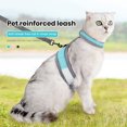 thumbnail image 1 of Pebbuoy 1 Set Pet Leash Adjustable Fastener Tape Reflective Cat Harness And Traction Leash Set for Outdoor Walks, 1 of 8