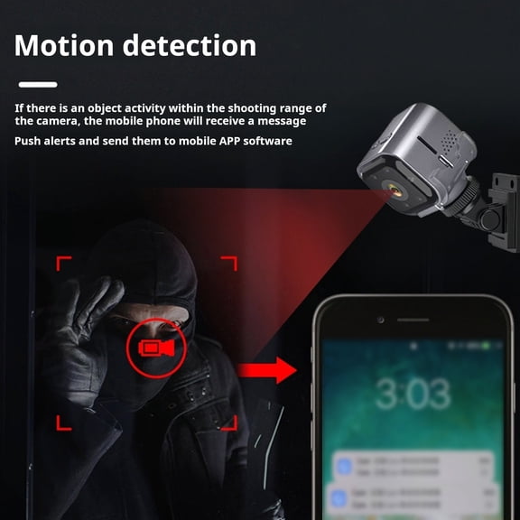 Pebbuoy 1080P WiFi Camera with Infrared Night Vision Home Security Solution HD-compatible Motion Detection Memory Card Storage Camera