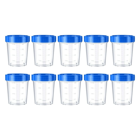 Pebbuoy 10Pcs 4 OZ Salad Dressing Container Dishwasher Safe Reusable Leakproof Small Containers Clear Plastic Stackable Dip Sauce Cups with Screw Lids for Snacks Fruits Spices