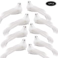 thumbnail image 1 of Pebbuoy 12Pcs Artificial Doves Figures, Artificial Birds Craft Birds Fake Birds Feather Foam Pigeons with Clips, Christmas and Wedding Decorations, 1 of 7