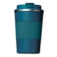 thumbnail image 1 of Pebbuoy 380ML Stainless Steel Insulated Coffee Cup Travel Cup Leakproof Lid Vacuum Thermal Double-Wall Seal Cup BPA-Free Safe 12H Cold/6H Hot Coffee Cup with Non-Slip Bottom Pad, 1 of 6