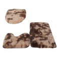 thumbnail image 1 of Pebbuoy 3Pcs/Set Bathroom Rug Set Super Soft Microfiber Bath Rug U-Shaped Contour Mat Toilet Lid Cover Set Non-Slip Bath Rugs Kit, 1 of 7