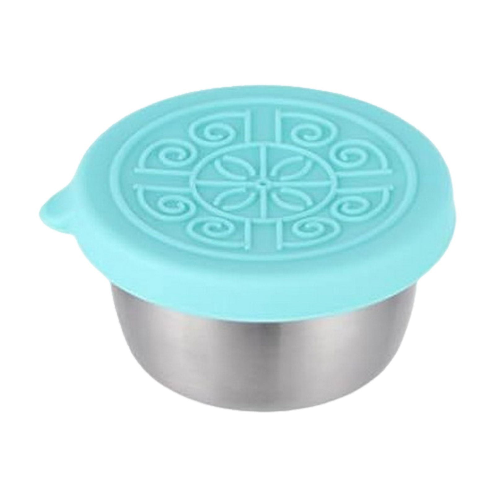 Pebbuoy 40ml Stainless Steel Sauce Cup Leakproof Silicone Lid Reusable