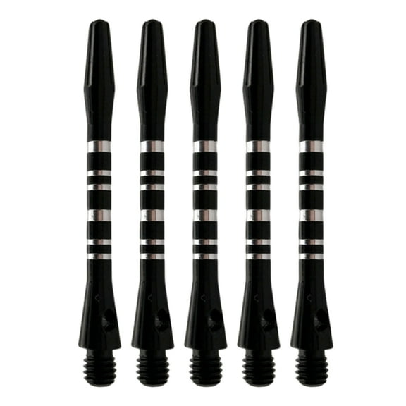 Pebbuoy 5 Pcs Dart Shaft for Steel Tip Multi-color 2BA Thread Lockhole Polished Electroplated Anti-rust Portable Dart Accessories Dart Sharpener Replacement Kit Painted Lines Dart Pole Set