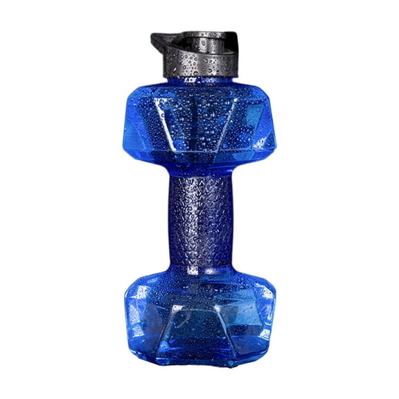 Pebbuoy 500/1500/2200/2600ML Dumbbell Sports Water Bottle Clear Portable Arm Strength Training Workout Water Drinking Cup Home Gym Fitness Equipment