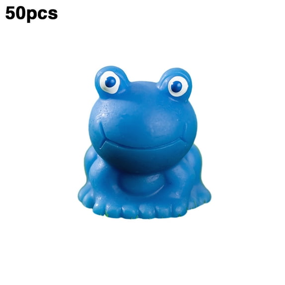 Pebbuoy 50Pcs Mini Cartoon Frog Figurines Cute Gardening Decoration Miniature Animal Figure Resin Crafts Ornament Garden Micro Moss Landscape Frog Model Decoration for Garden Car Desktop Dollhouse