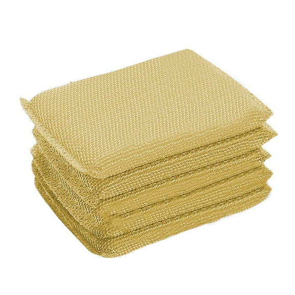 Pebbuoy 5Pcs Dishwashing Cloth Non Scratch Scouring Sponge Soft Flexible Reusable Multi Use Scrubber Hard Surface Cleaning Tool