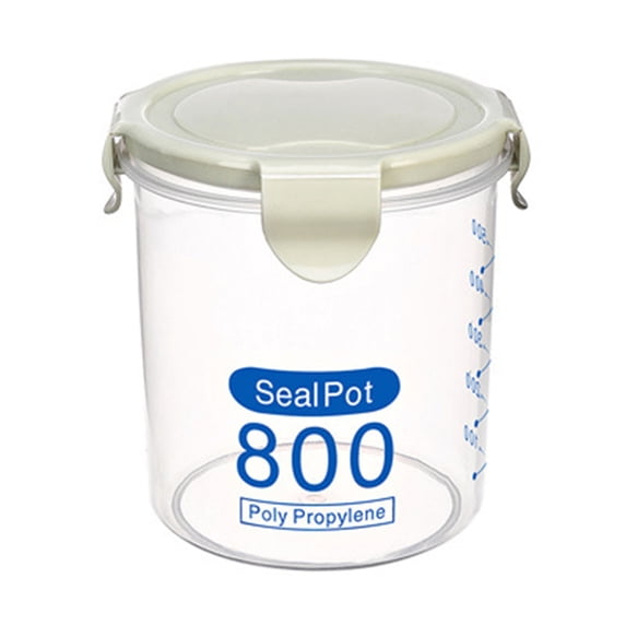 Pebbuoy 600/800/1000/1500ML Sealed Jar with Airtight Lid Large Capacity Clear Multifunctional Fruit Dry Goods Nuts Grain Cereal Seasoning Tea Leaf Container Storage Box