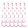 thumbnail image 1 of Pebbuoy 6Pcs Spiral Pendant Party Streamers Hanging Plastic Streamer Spiral Pendant Twin Tail Party Ceiling Foil Swirl Decorations, 1 of 7