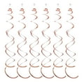 thumbnail image 1 of Pebbuoy 6Pcs Spiral Pendant Party Streamers Hanging Plastic Streamer Spiral Pendant Twin Tail Party Ceiling Foil Swirl Decorations, 1 of 7